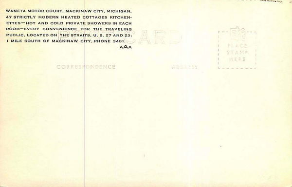 Waneta Cabin Court - Vintage Postcard (newer photo)